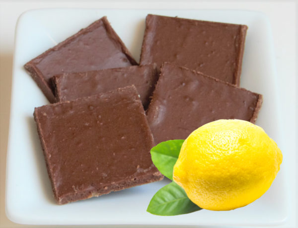carré de chocolat lait au citron