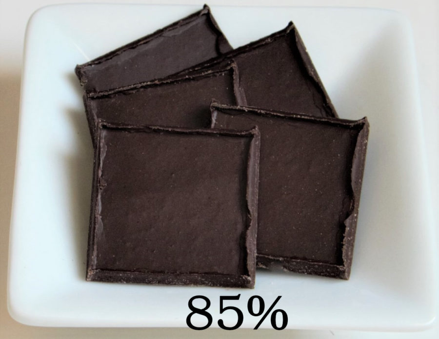 carré de chocolat noir 85%