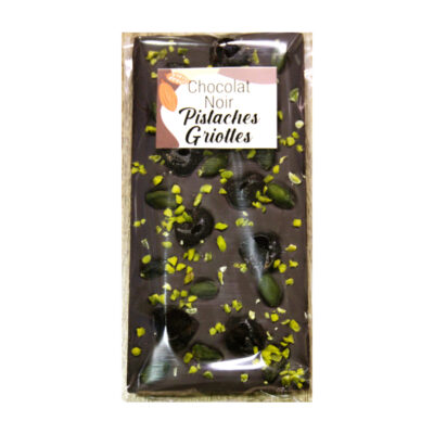 chocolat noir griotte pistache