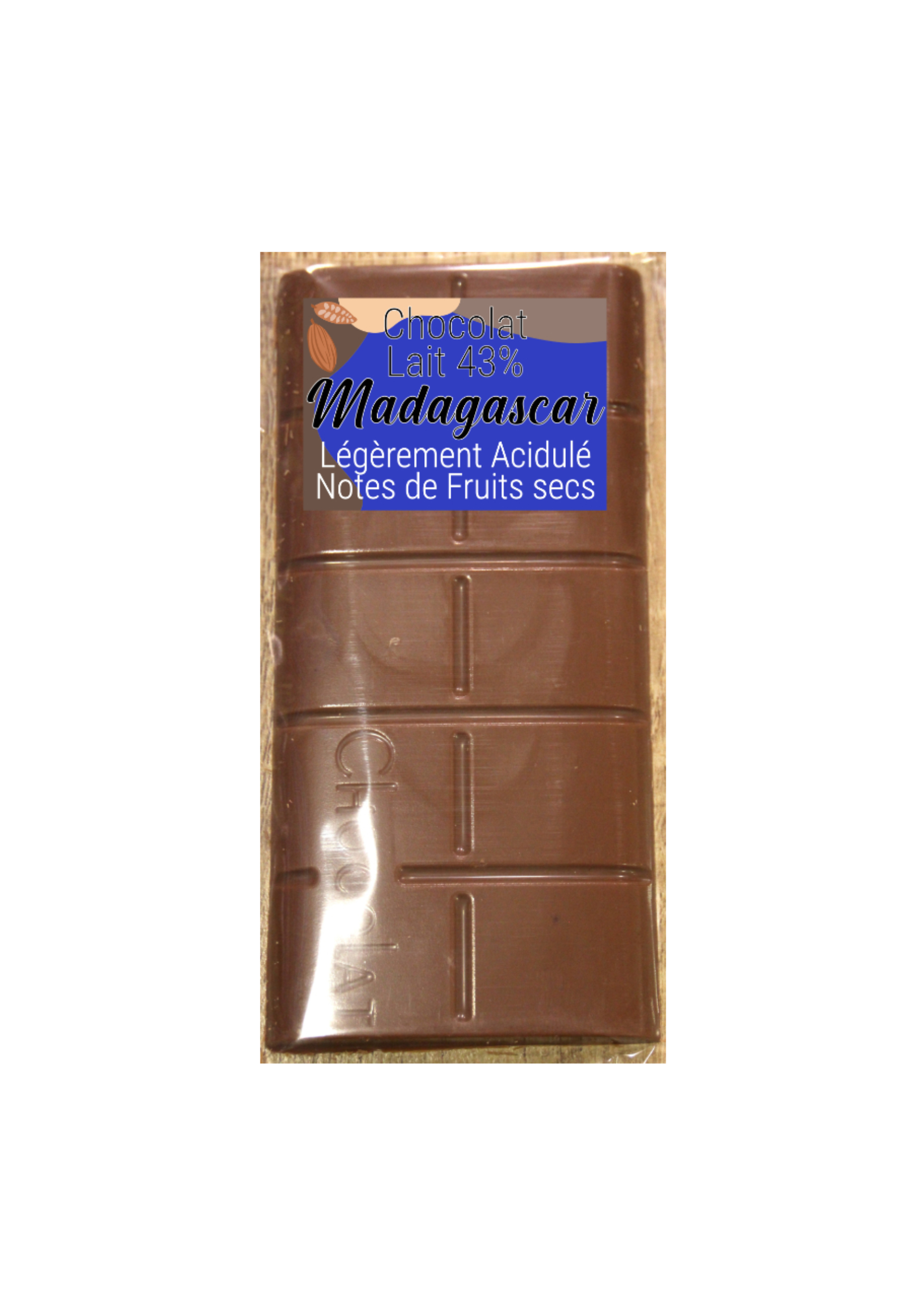 Tablette Chocolat Lait 43% Madagascar - CréaCao